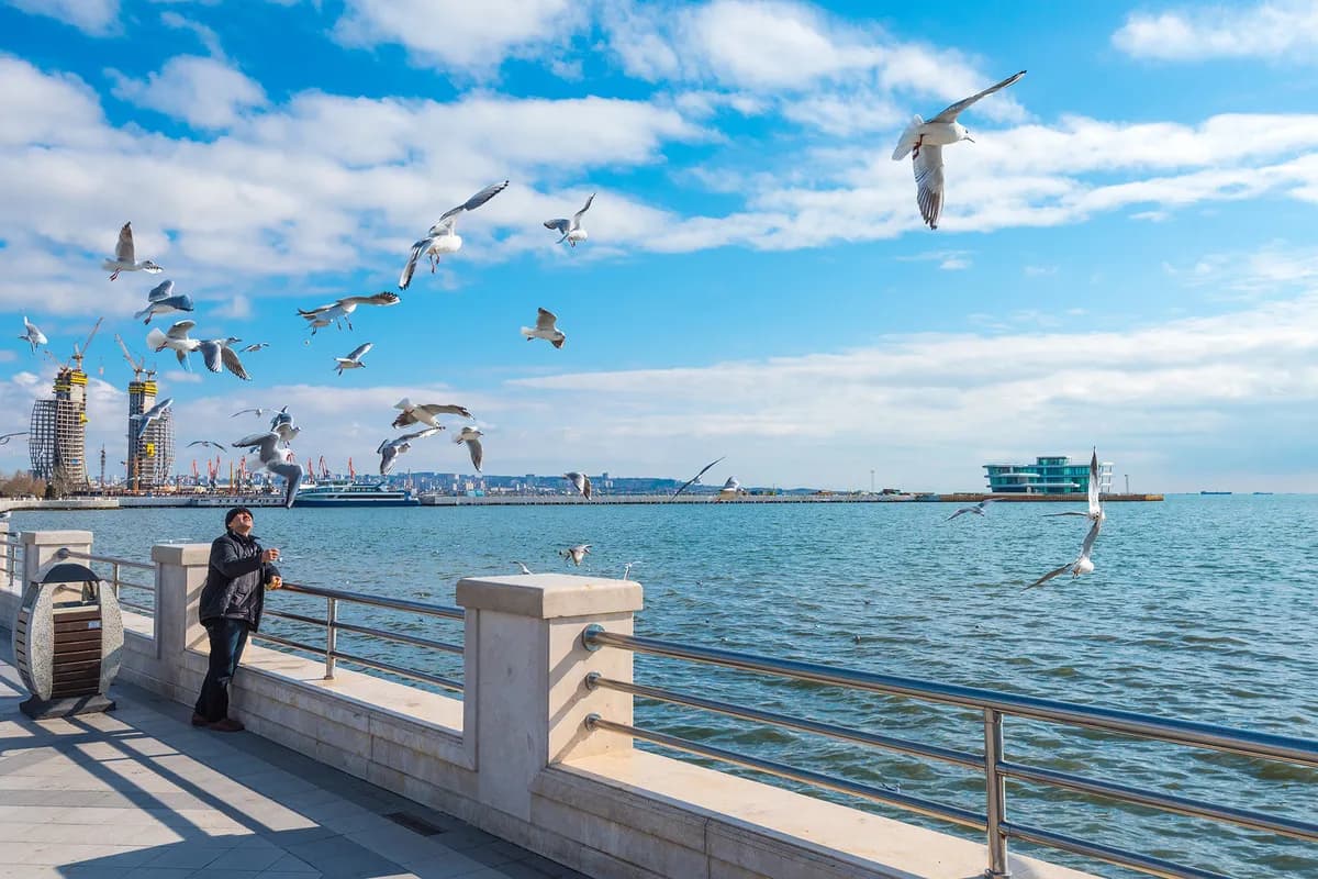 Caspian Sea Side Road